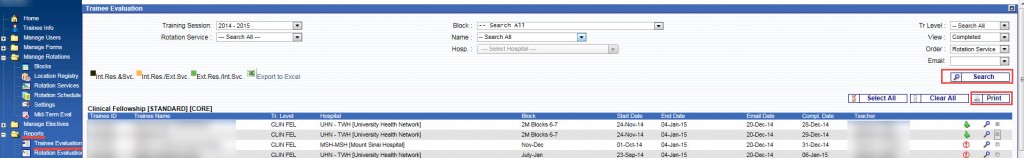 reports, trainee eval