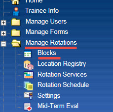 Manage Rotations, Blocks
