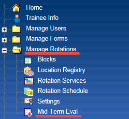 manage rotations, Mid Term Eval